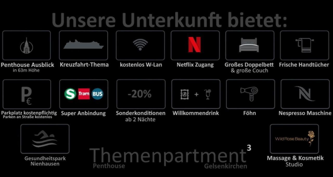 Themenpartment Himmel Und Mehr Penthouse Apartment Gelsenkirchen Exterior foto
